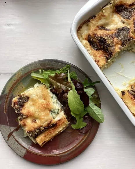 An Inspired Creation for Layered Pasta with Summer Squash and Three Cheeses